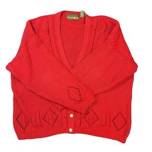*SOLD* Outback Red cardigan with buttons